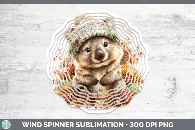 Wombat Wind Spinner Safari Knit Hat Sublimation Spinner Desi
