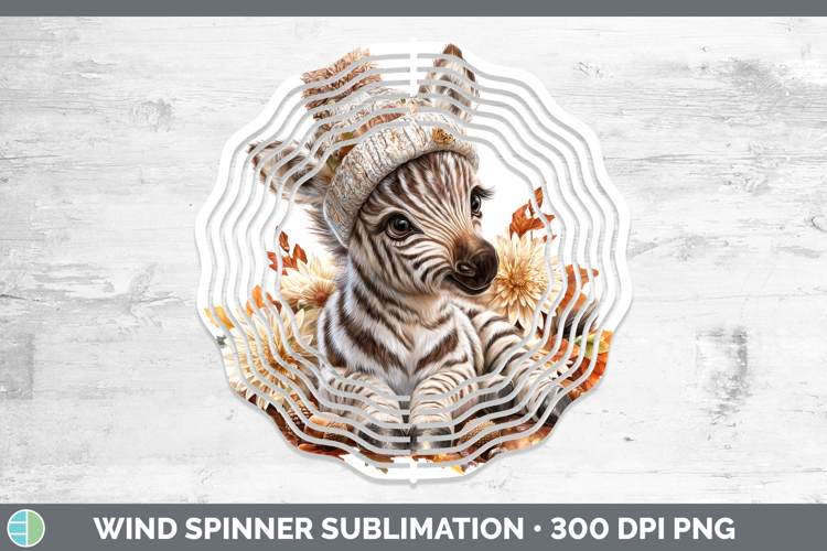 Zebra Wind Spinner Safari Knit Hat Sublimation Spinner Desig