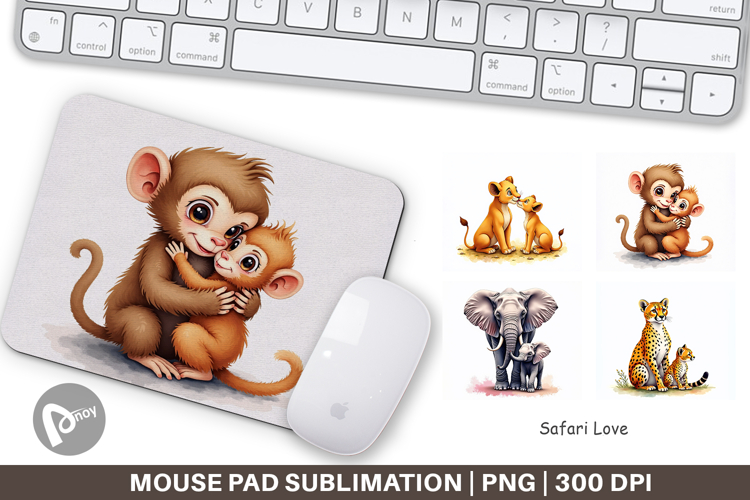 Safari Love Soft Nursery Mouse Pad