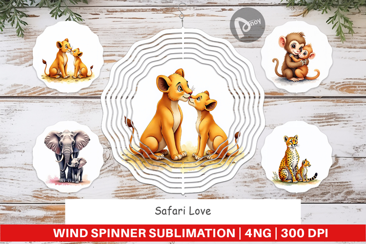Safari Love Soft Nursery Wind Spinner