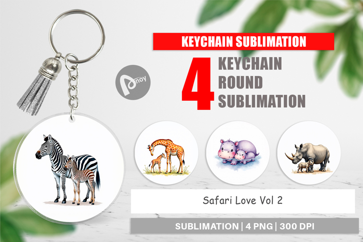 Safari Love Soft Nursery Keychain