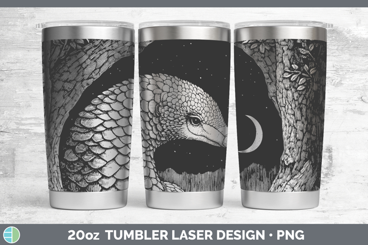 Pangolin Safari Moon Laser 20oz Tumbler Sublimation Design