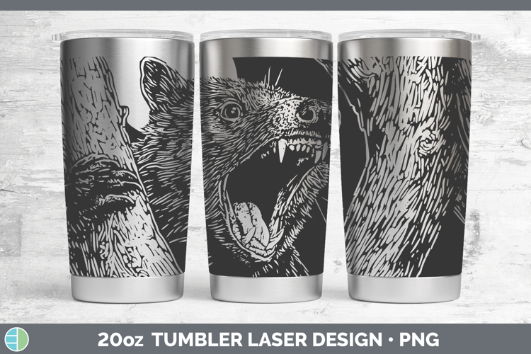 Tasmanian Devil Safari Moon Laser 20oz Tumbler Sublimation D