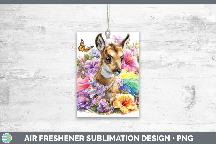 Safari Rainbow Summer Antelope Air Freshener Sublimation Car