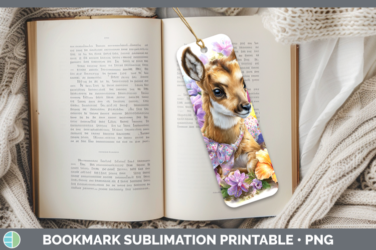 Safari Rainbow Summer Antelope Bookmark Sublimation Printabl
