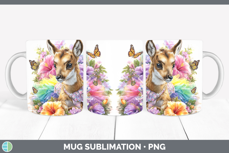 Safari Rainbow Summer Antelope Mug Wrap Sublimation Coffee C
