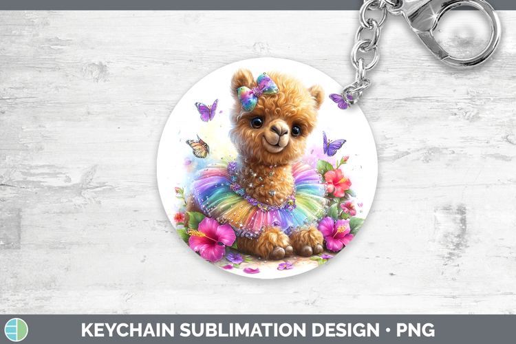 Safari Rainbow Summer Camel Keychain Sublimation Keyring Des