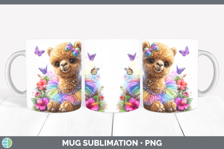Safari Rainbow Summer Camel Mug Wrap Sublimation Coffee Cup