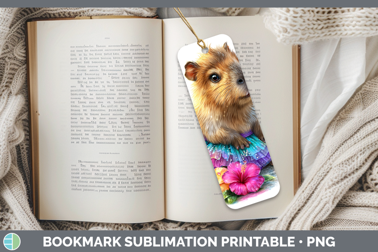 Safari Rainbow Summer Capybara Bookmark Sublimation Printabl
