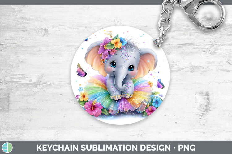 GorgeousSafari Rainbow Summer Keychain design.