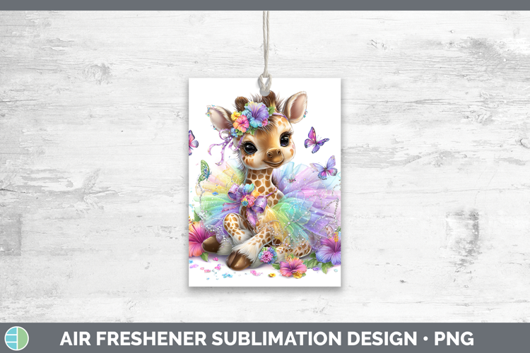 Safari Rainbow Summer Giraffe Air Freshener Sublimation Car