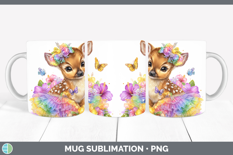 Safari Rainbow Summer Impala Mug Wrap Sublimation Coffee Cup