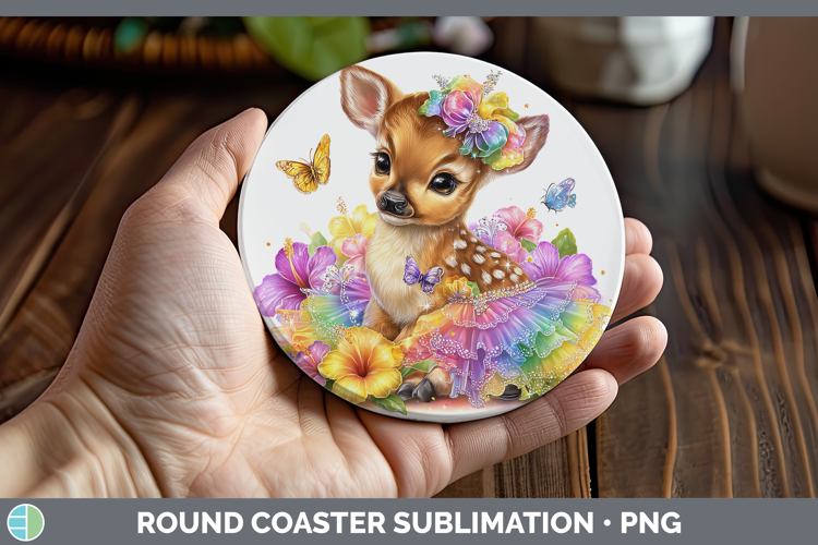 Safari Rainbow Summer Impala Round Coaster Sublimation Coast