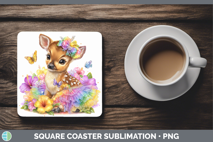 Safari Rainbow Summer Impala Square Coaster Sublimation Coas