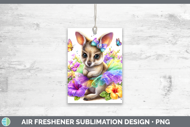 Safari Rainbow Summer Kangaroo Air Freshener Sublimation Car