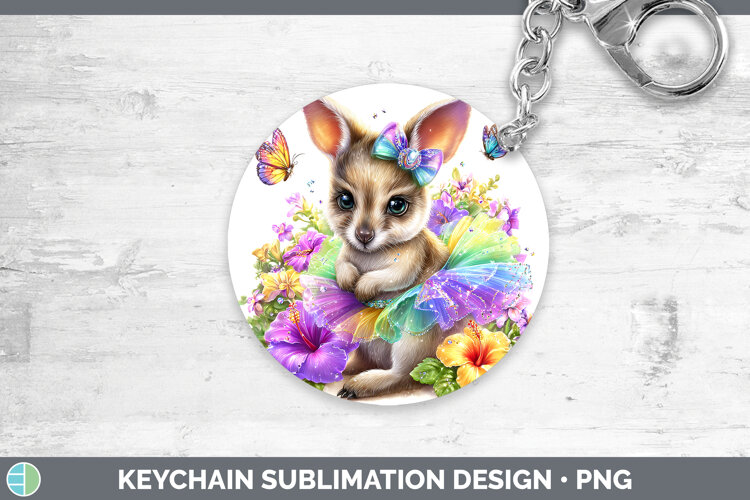 GorgeousSafari Rainbow Summer Keychain design.