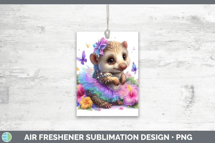Safari Rainbow Summer Pangolin Air Freshener Sublimation Car