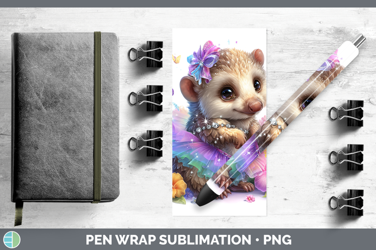 Safari Rainbow Summer Pangolin Pen Wrap Sublimation Pen Desi
