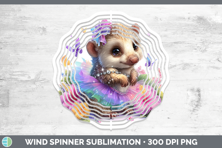 Safari Rainbow Summer Pangolin Wind Spinner Sublimation Spin