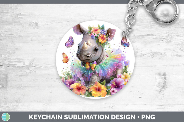 GorgeousSafari Rainbow Summer Keychain design.