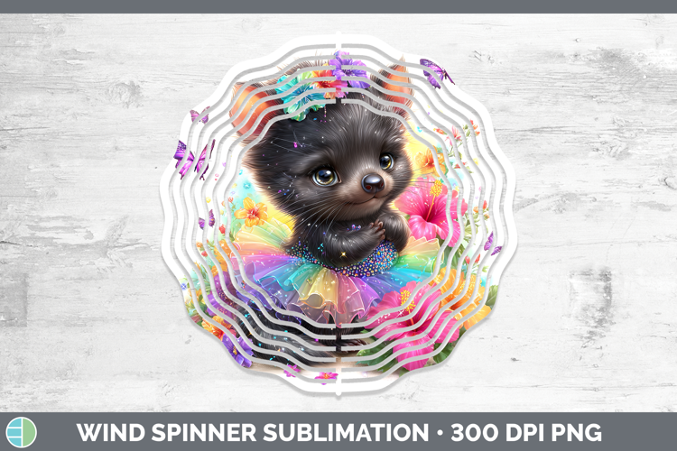 Safari Rainbow Summer Tasmanian Devil Wind Spinner Sublimati