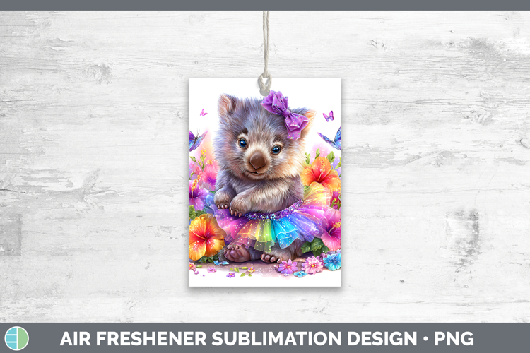 Safari Rainbow Summer Wombat Air Freshener Sublimation Car F
