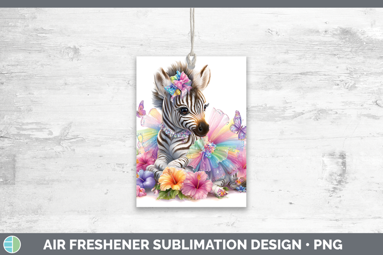Safari Rainbow Summer Zebra Air Freshener Sublimation Car Fr