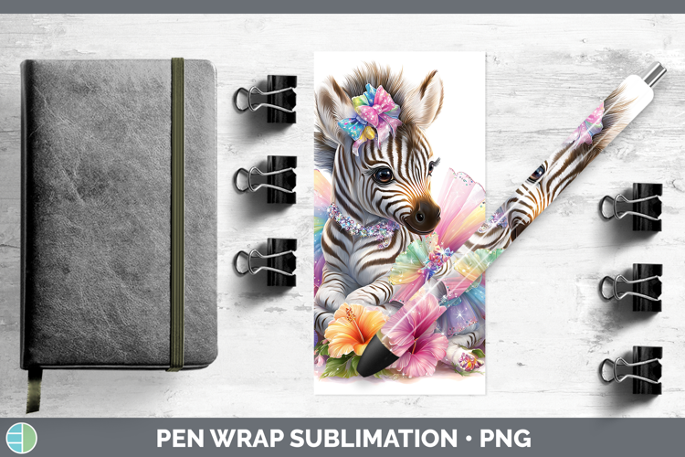 Safari Rainbow Summer Zebra Pen Wrap Sublimation Pen Designs