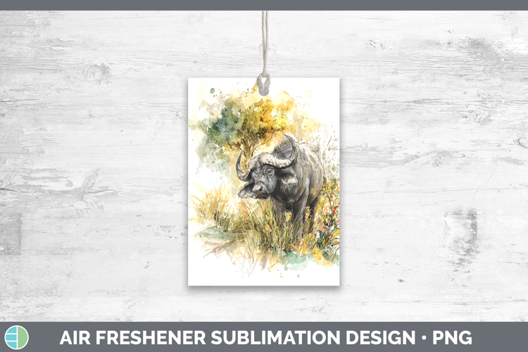 Buffalo Safari Sketch Air Freshener Sublimation Design