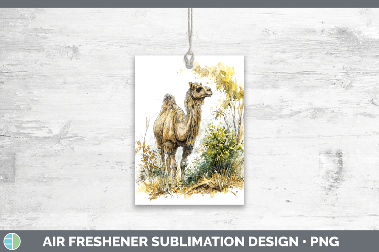 Camel Safari Sketch Air Freshener Sublimation Design