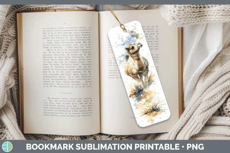 Camel Safari Sketch Bookmark Sublimation Design