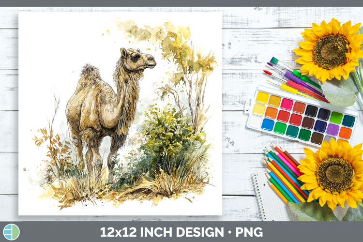 Camel Safari Sketch Paper Backgrounds Design