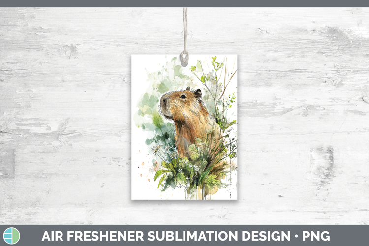 Capybara Safari Sketch Air Freshener Sublimation Design