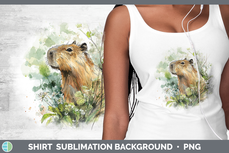 Capybara Safari Sketch Shirt Sublimation Design