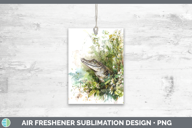 Crocodile Safari Sketch Air Freshener Sublimation Design