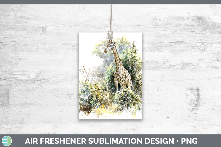 Giraffe Safari Sketch Air Freshener Sublimation Design