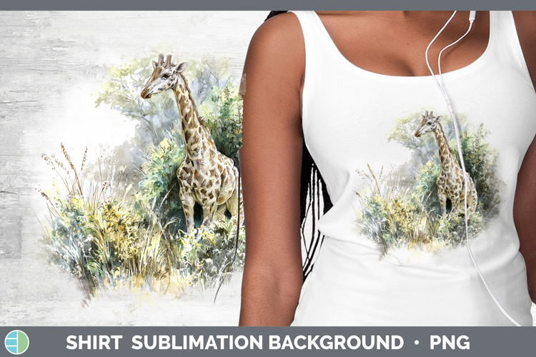 Giraffe Safari Sketch Shirt Sublimation Design