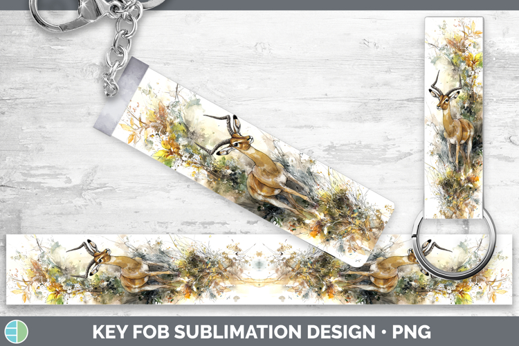 Impala Safari Sketch Key Fob Sublimation Design