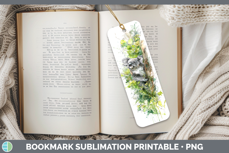 Koala Safari Sketch Bookmark Sublimation Design