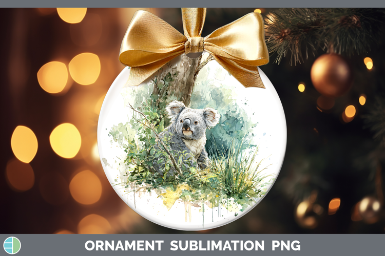 Koala Safari Sketch Ornament Sublimation Design
