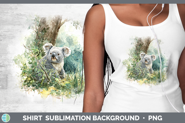 Koala Safari Sketch Shirt Sublimation Design