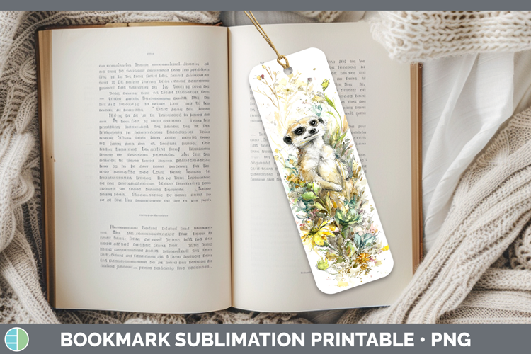 Meerkat Safari Sketch Bookmark Sublimation Design