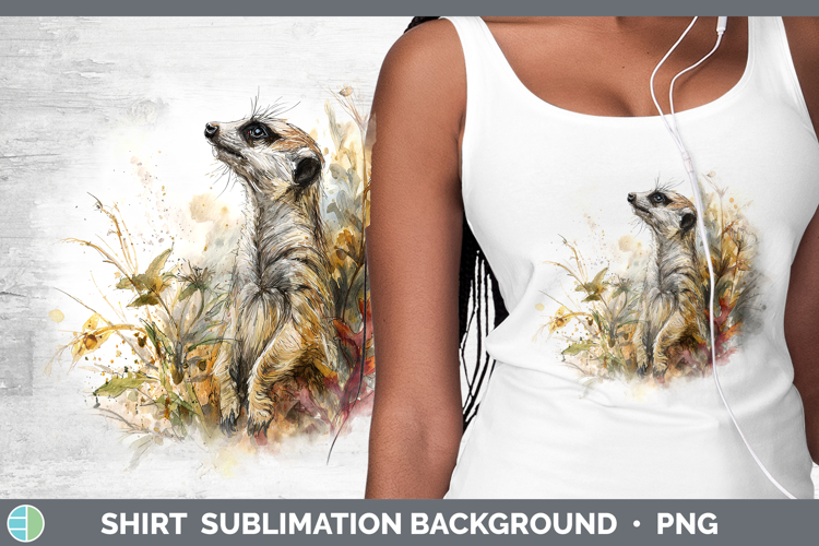 Meerkat Safari Sketch Shirt Sublimation Design