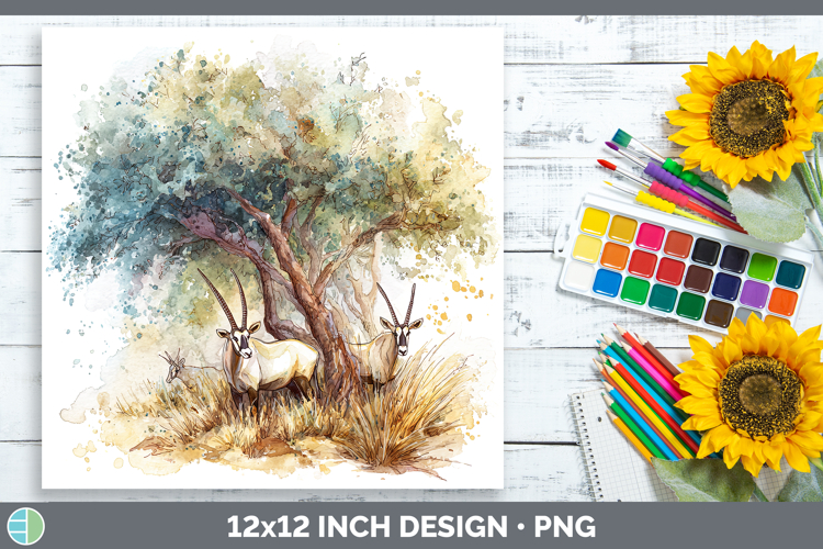 Oryx Safari Sketch Paper Backgrounds Design