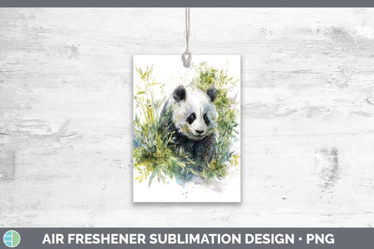 Panda Bear Safari Sketch Air Freshener Sublimation Design
