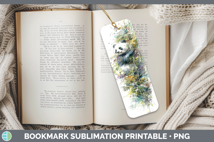 Panda Bear Safari Sketch Bookmark Sublimation Design