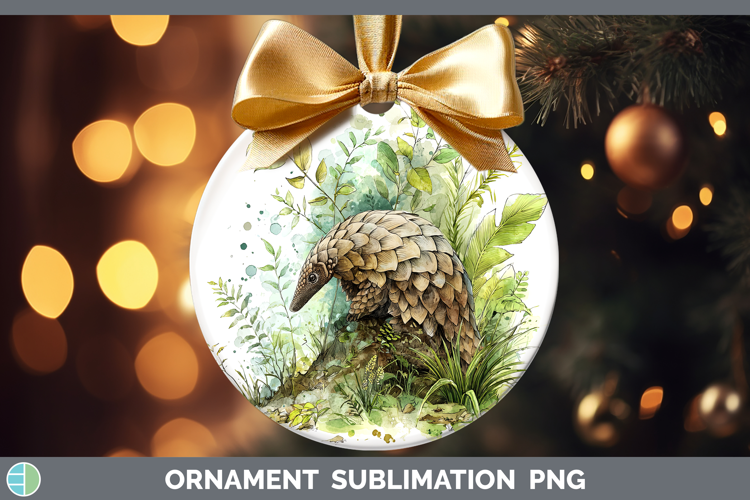 Pangolin Safari Sketch Ornament Sublimation Design