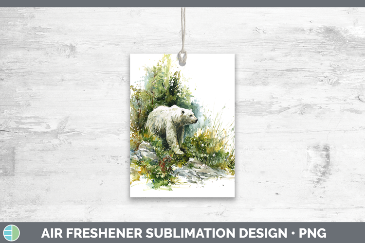 Polar Bear Safari Sketch Air Freshener Sublimation Design