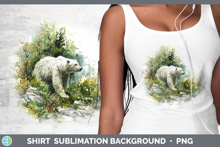 Polar Bear Safari Sketch Shirt Sublimation Design