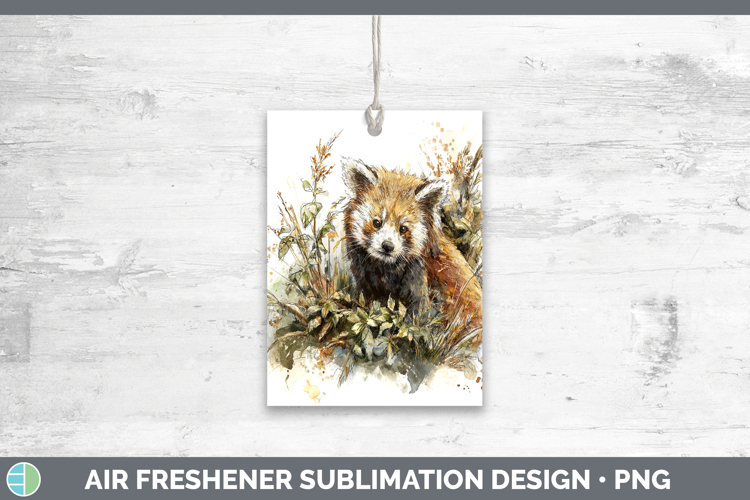 Red Panda Safari Sketch Air Freshener Sublimation Design